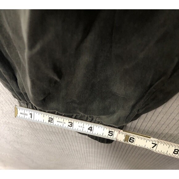 Paige Womens Joggers Size M Army Green Drawstring Zip Pockets 100% Silk - Picture 9 of 16